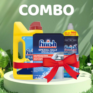 Combo Bột rửa bát 1.2kg + Muối 1.2kg + Nước Bóng 800ml