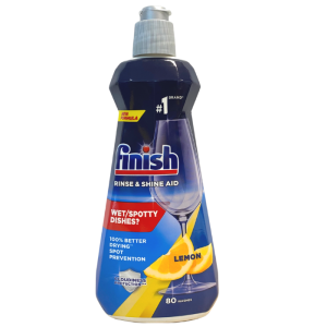 Combo Gel Rửa Bát Finish All In One Shine&Protect 650ml + Muối 1.5kg + Nước bóng 400ml Hương Chanh