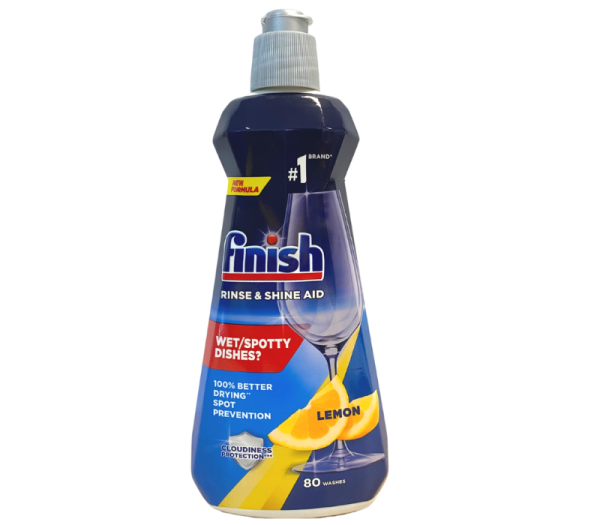Combo Gel Rửa Bát Finish All In One Shine&Protect 650ml + Muối 1.5kg + Nước bóng 400ml Hương Chanh