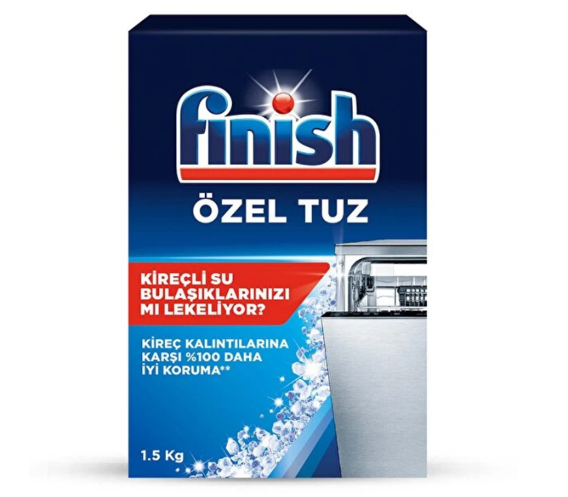 Combo Gel Rửa Bát Finish All In One Shine&Protect 650ml + Muối 1.5kg + Nước bóng 800ml