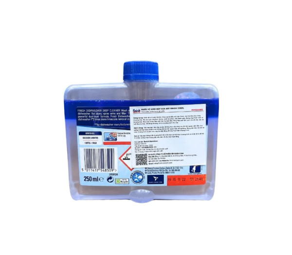 Dung dịch vệ sinh máy rửa bát Finish 250ml không mùi