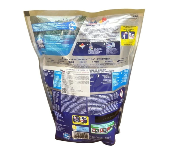 Viên rửa bát Finish Quantum All in 1 60 viên hương Chanh