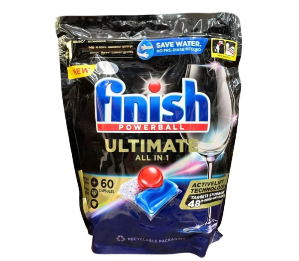 Viên rửa bát Finish Ultimate All in 1 60 viên