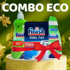 Combo Gel Rửa Bát Finish Eco 0% 900ml + Muối 1.5kg + Nước Làm Bóng Finish Eco 0% 400ml