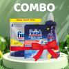 Combo Viên Rửa Bát Finish Quantum All in 1 74 Viên Hương Chanh + Muối 1.2kg + Nước bóng 400ml Hương Chanh